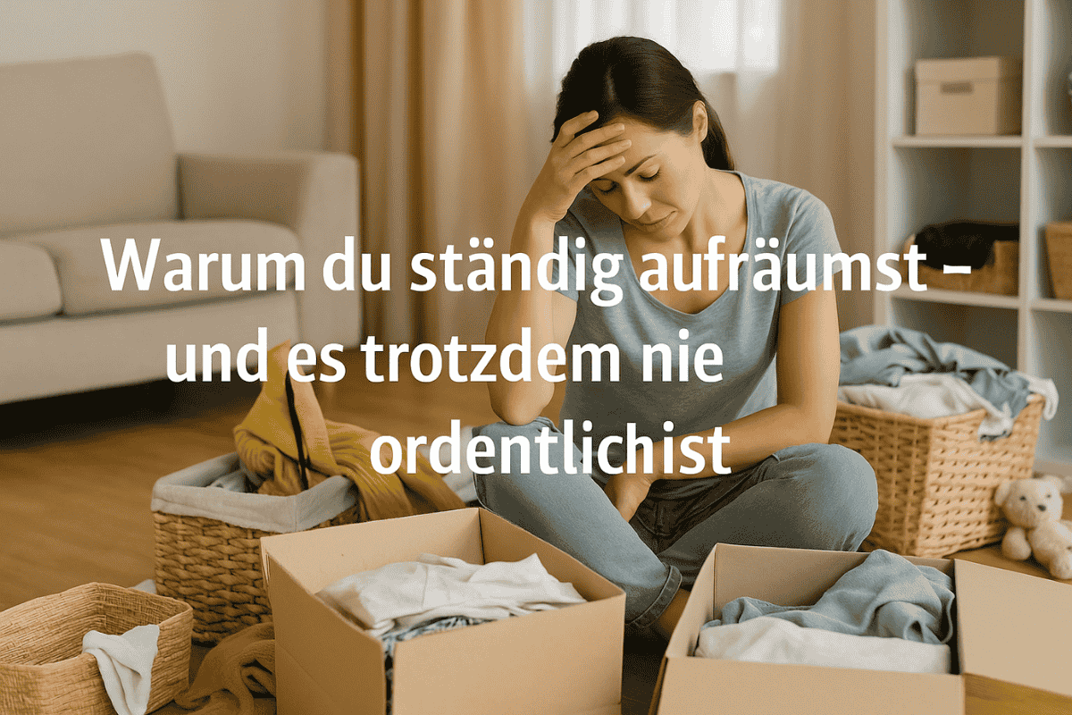 Warum du ständig aufräumst und es trotzdem nie ordentlich ist Warum du ständig aufräumst und es trotzdem nie ordentlich ist header