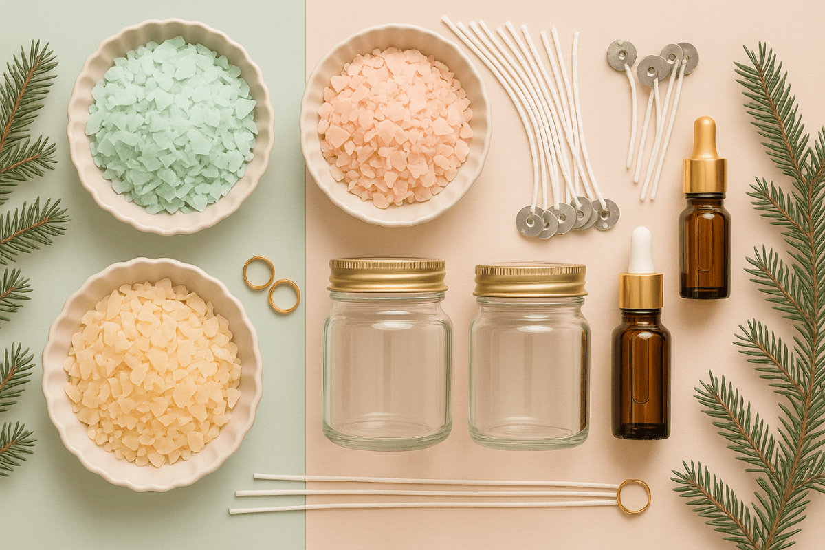 DIY-Kerzen mit Wachs, Dochten und Gläsern