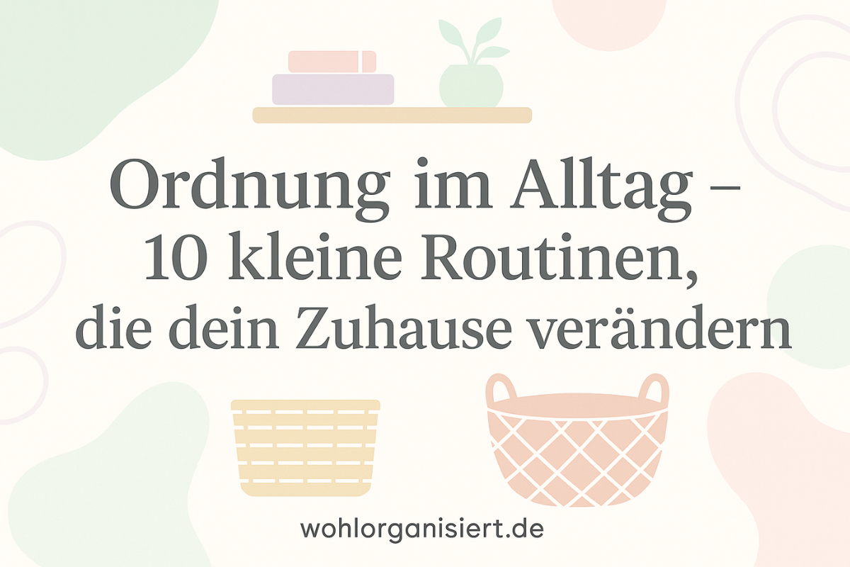 Ordnung im Alltag – 10 kleine Routinen, die dein Zuhause verändern