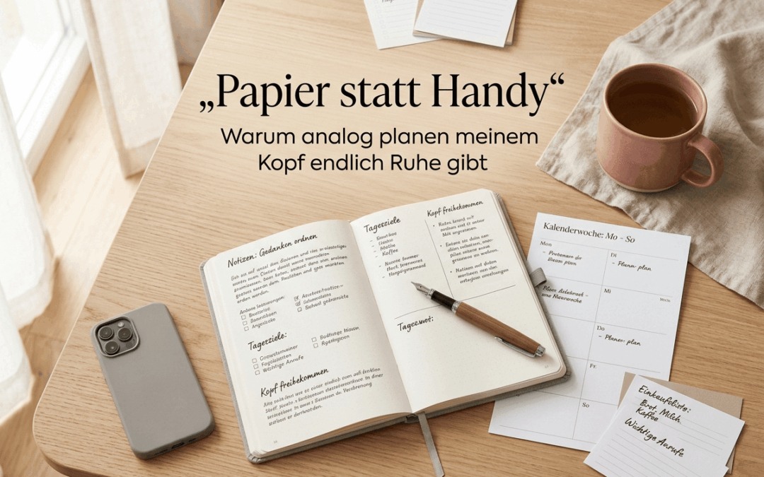Papier statt Handy: Warum analog planen meinem Kopf endlich Ruhe gibt
