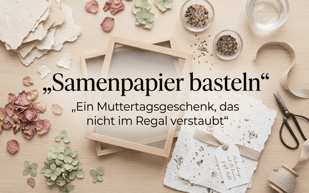 Samenpapier basteln: Ein Muttertagsgeschenk, das nicht im Regal verstaubt